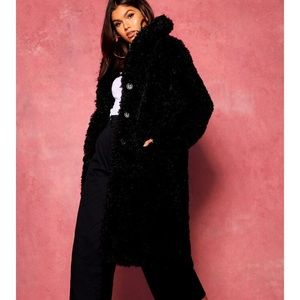Teddy Faux Fur Longline Coat